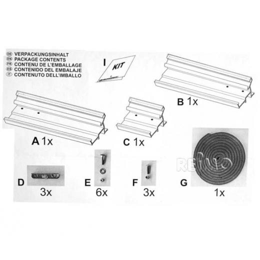 Adapter für Dachmarkisen F65, F65s und F65L 400 cm - Für Fiat Ducato und Baugleiche ab 2006