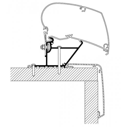 Dach-Montage-Adapter für Reisemobile und Wohnwagen, Rapido