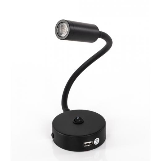 LED Schwanenhalsleuchte mit USB und Ein- / Aus- Schalter