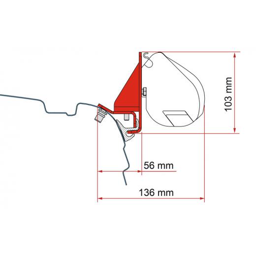 Montageadapter für F35 PRO - VW T5/T6