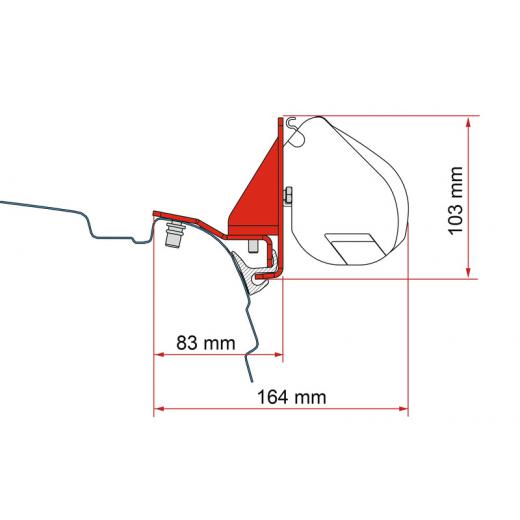 Montageadapter für F35 Pro VW T5/T6/T6.1 Multirail Reimo