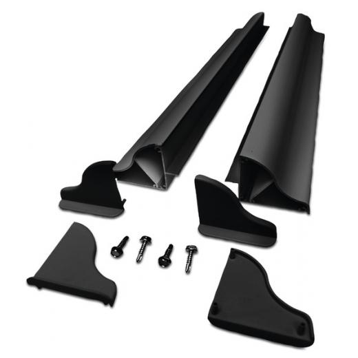 Solar-Panel Aluminium Montagespoiler Set - Breite bis 840 mm - Schwarz