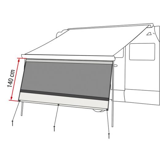 Vorderwand 325 für Markise F80L