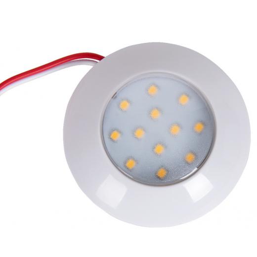 12V LED Spot, 75x18mm, 2,4W, 240 Lumen, 12 LEDs, Farbe: weiß