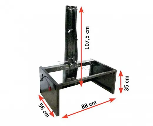 3-Punkt Gurtbock B88 x T56 x H107,5 cm