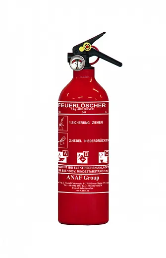 ABC Feuerlöscher 1kg mit Druckanzeige