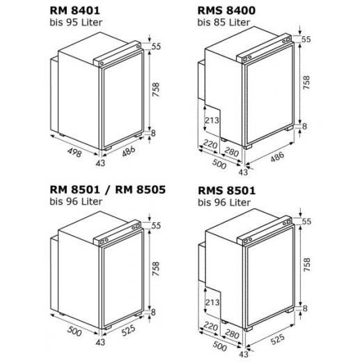 Absorber-Kühlschrank RM8401L rechts95L