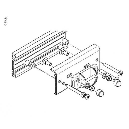 Adapter Dethleffs Carado Sunlight für Fahrradträger G2 (5-teilig)