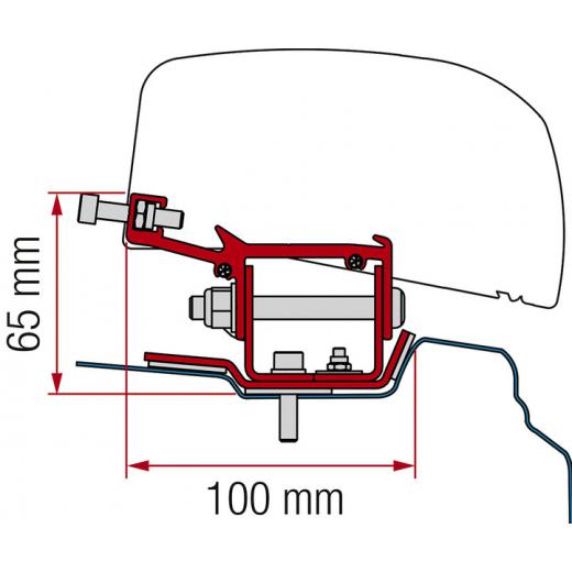 Adapter für Dachmarkise F40van Renault Trafic ab 2014 kurzer Radstand