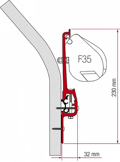 Adapter für Fiamma F35 Pro - Eriba Touring