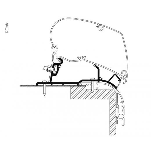 Adapter für Omnistor Markise, Eriba Nova 2020, 500cm