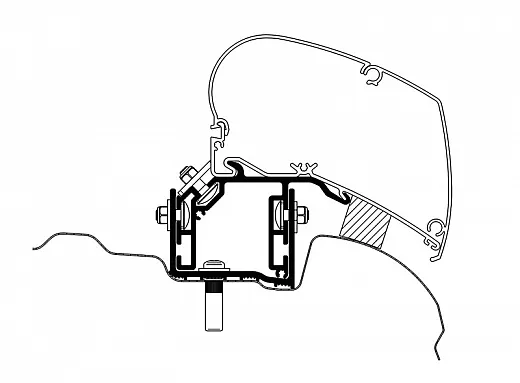 Adapter für Omnistor Markise - VW Crafter ab 2017 UK-Version