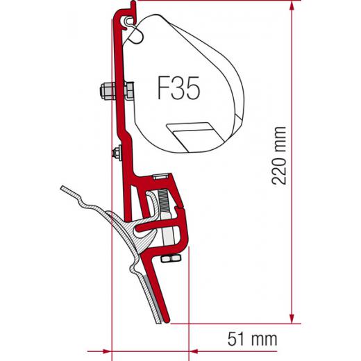 Adapter für Reimo Multirail T4 oder Brandrup