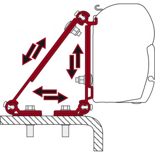 Adapterschiene für Fiamma Markise F45 universal einsetzbar