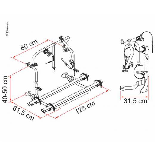 Alu-Heckträger Carry-Bike L80 für 2 Räder