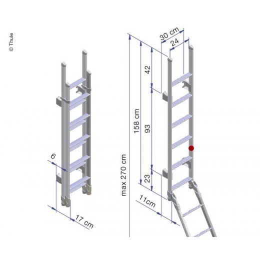 Alu-Leiter 11-stufig klap