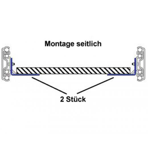Befestigung für Vollauszug, Länge: 559mm, 2x L-Winkel