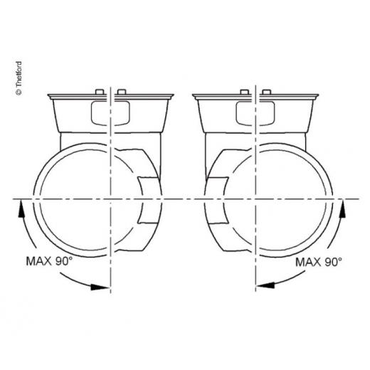 Cassettentoilette C262-CWE, Spülung elektrisch, WC-becken Keramik, weiß