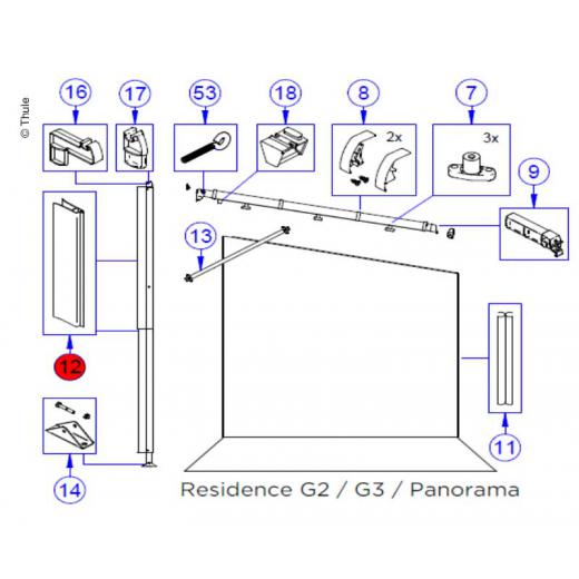 Closingprofile Mast1180mm