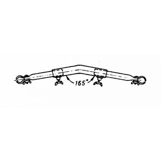 Dachauflagenstange aus Stahl (gebogen) Dm: 22 mm 170-250 cm