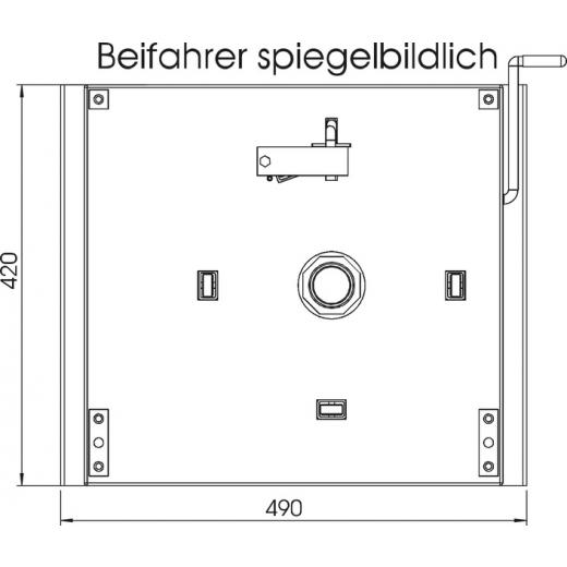 Drehkonsole Fiat Ducato Typ 250, Citroen Jumper, Peugeot Boxer, außermittig