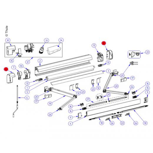 Endkappe re/li.O5200 silb