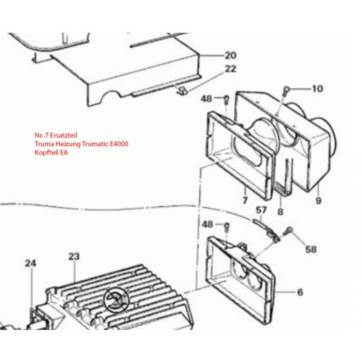 Ersatzteil Truma Heizung Trumatic E4000 Kopfteil EA