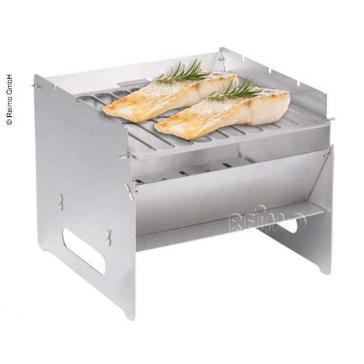 Faltgrill aus Edelstahl 250x250 mm, steckbar