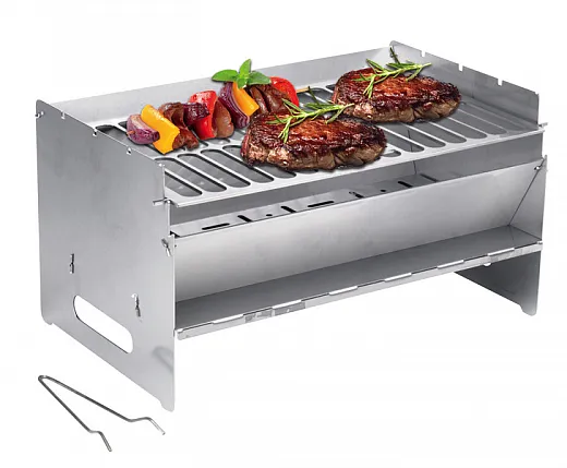 Faltgrill aus Edelstahl 250x400 mm