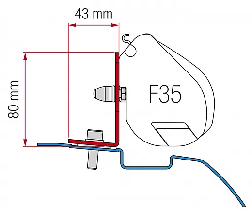 Fiamma Adapter Nissan NV200/Evalia für F35