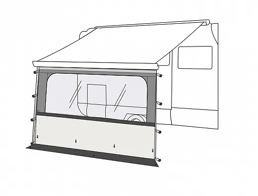 FIAMMA BLOCKER PRO 250 Frontteil mit Panorama-Fenster