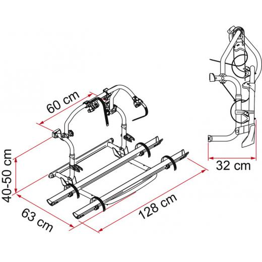 Fiamma Carry Bike PRO C Fahrradträger für 2 Räder, erweiterbar 4 Räder 60Kg