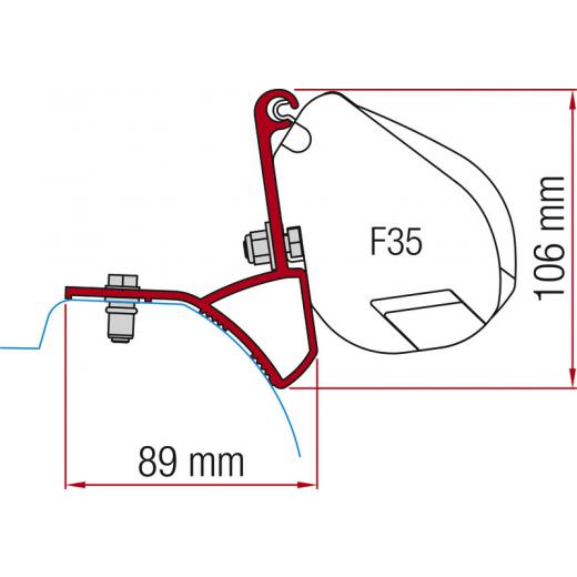 Fiamma Markisen-Adapter für Markise F35 Pro, Trafic.Vivaro ab 2015