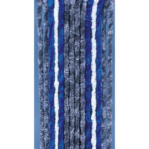 Flauschvorhang 56 x 185 cm, grau/blau/weiß für Caravantüren