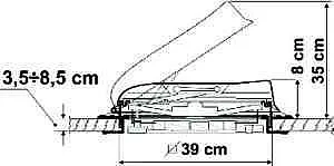 Frontspoiler weiß für Dachhaube 36-40cm