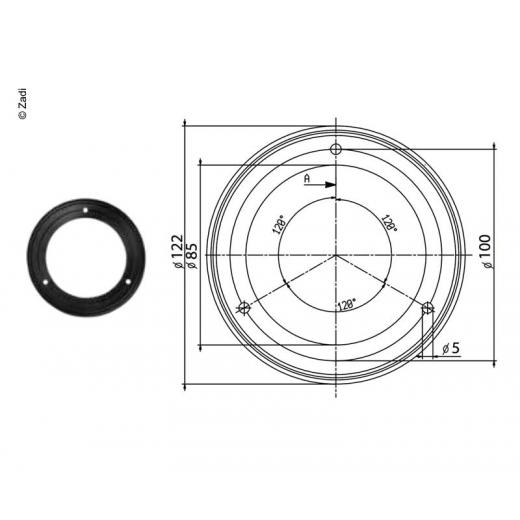 Gummidichtung für 123x84mm Filter schwarz