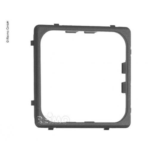 Hilfsrahmen schiefergrau für 12V USB- oder Normsteckdose. Lose.