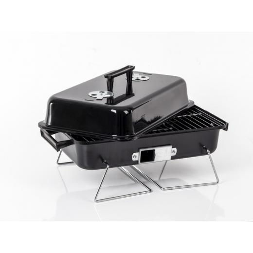 Jim Koffer-Holzkohlegrill aus Stahl - Full-black