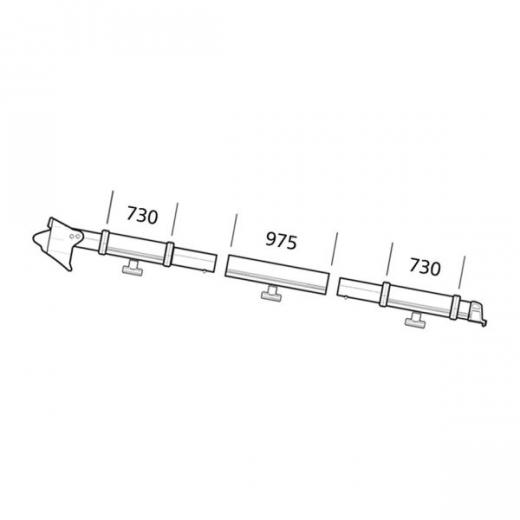 Klemmprofil komplett, links Residence / Panorama Serie 6 Auszug 2,75 m -