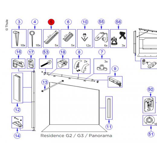 Ladder Rubber.20cm 5Stk