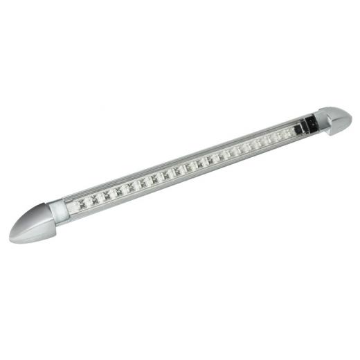 LED 12Volt Linienleuchte Mini, 18 SMD LED, 270° schwenkbar, grau-silber