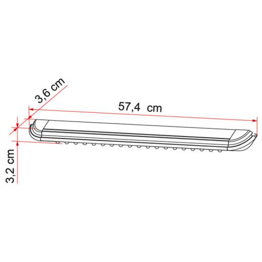 LED Außenleuchte 12V mit 31 weißen LED Lichtpunkten