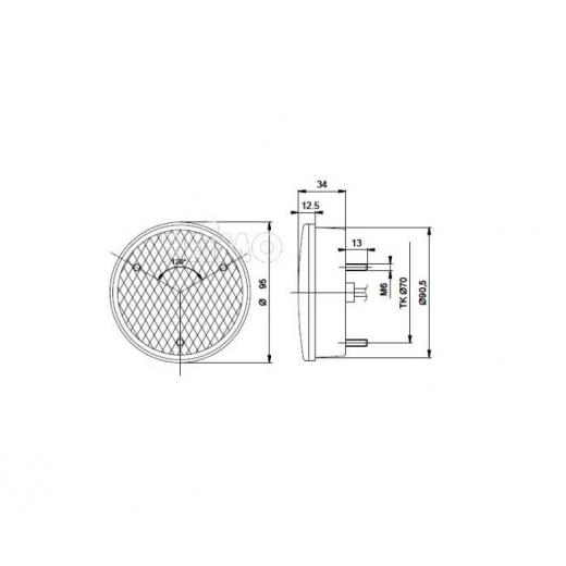 LED-Blinkleuchte Kat2a 12V, 3W IP67 500 mm Kabel klar