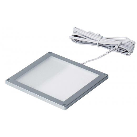 LED Deckenleuchte 12V/3W, Rahmen silber, 100x100mm