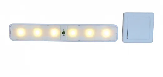 LED Leuchte,Funkschalter,4AA/3AAA Batterien,6LEDs,55 Lumen,300x51x20mm