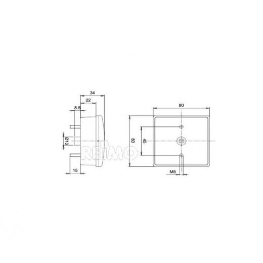 LED-Nebelschlussleuchte klar 12V, 3 W IP67, 500 mm Kabel