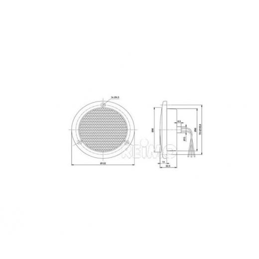 LED-Rückfahrleuchte 12V, 3W IP67 500 mm Kabel klar