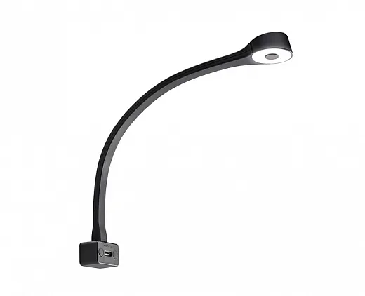 LED-Schwanenhalsleuchte - 1,3 W - Schwarz