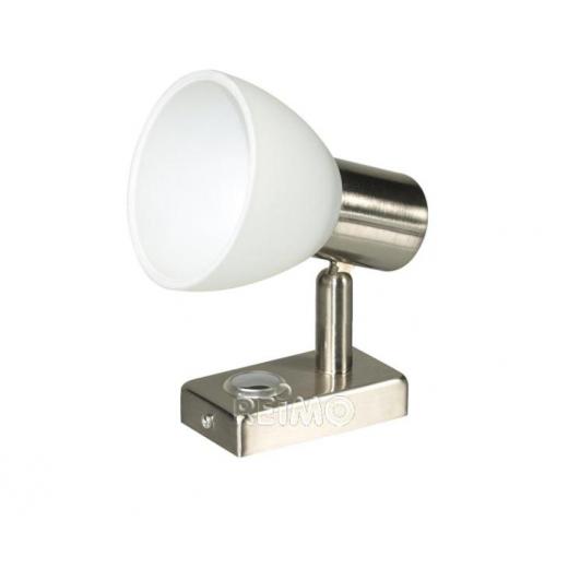 LED Spot 12V, 3W Power LED, Touch-Schalter, Dimmer, Nickel