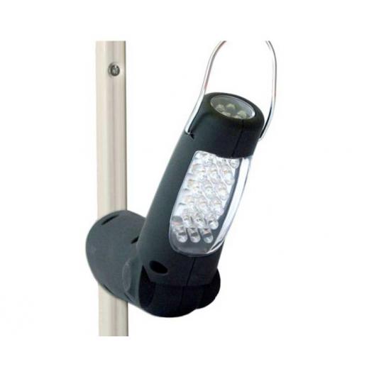 LED Taschenlampe, Arbeitsleuchte LED + Akku 18+5 LEDs 230V-Ladegerät